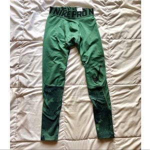 Men’s Nike Pro Green Workout Leggings